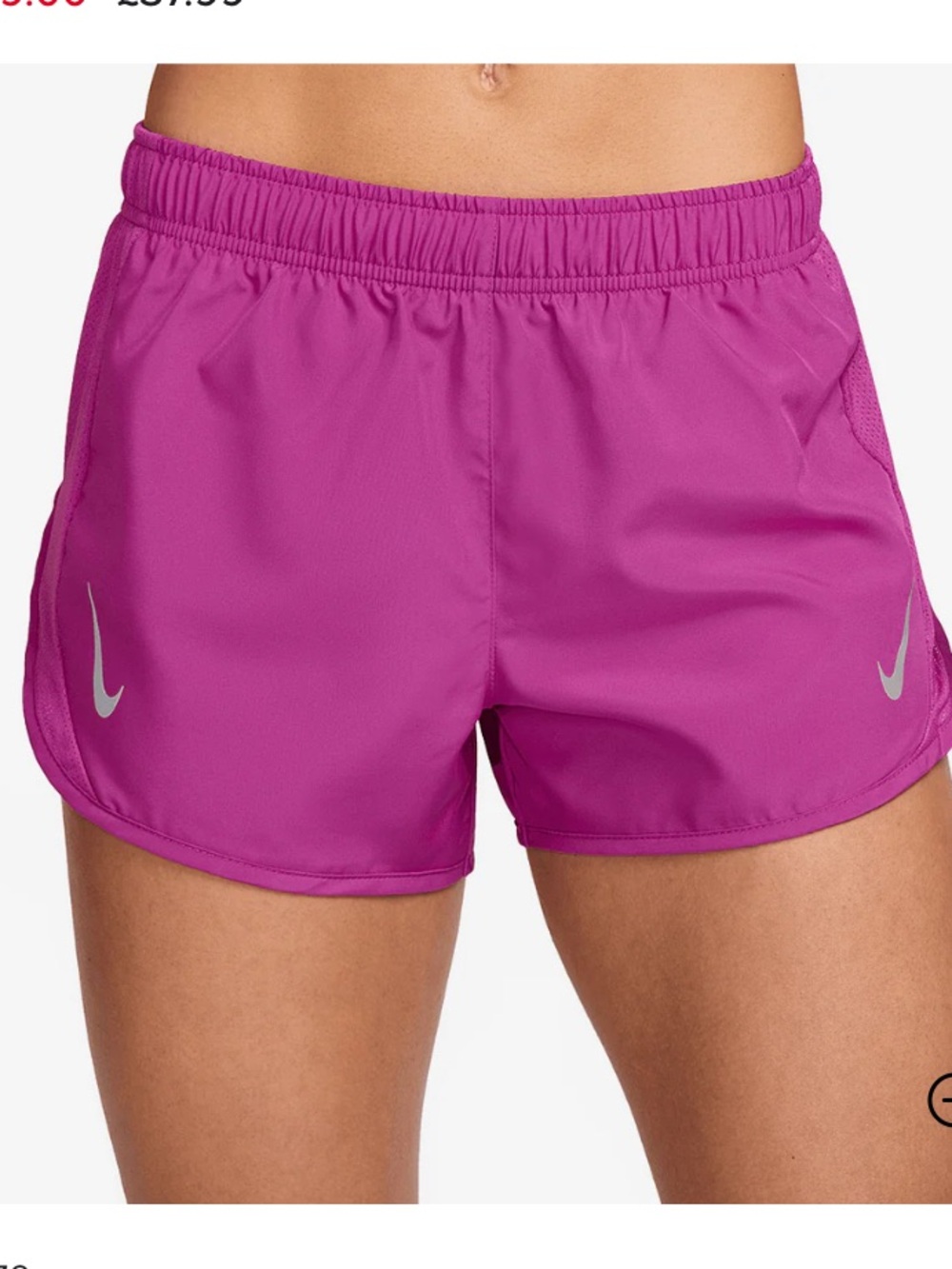 Nike Women's Tempo Running Shorts in Fuchsia with Reflective Swoosh and Lining